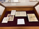 Display case. Medieval manuscripts by University of Mississippi. Department of Archives and Special Collections