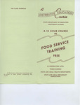 A Distributive Education Course (Food Service) by Mississippi. State Dept. of Education