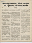 Mississippi Elementary School Principals and Supervisors Association Bulletin Vol. 1, No. 1 by Mississippi Elementary School Principals and Supervisors Association