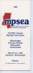 Mississippi Private School Education Association convention program, 1983 by Mississippi Private School Association