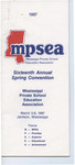 Mississippi Private School Education Association convention program, 1987 by Mississippi Private School Association