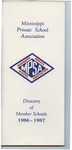 Mississippi Private School Association Directory of Member Schools, 1986-1987