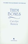 Them Bones / Carolyn Haines. (1999) Uncorrected page proofs. by Carolyn Haines