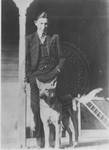 Unidentified man with dog by Martha Alice Stewart