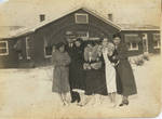 Infirmary staff during snow fall (Alice Stewart, left) by Martha Alice Stewart