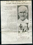Newspaper article on Pap Tabor by Martha Alice Stewart