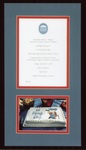 Invitation to Ed Perry Day at the University of Mississippi with a photograph of the cake by Author Unknown