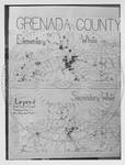 Map (White Schools in Grenada County) by John E. Phay and University of Mississippi. Bureau of Educational Research
