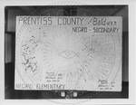 Map (African-American Schools in Prentiss County) by John E. Phay and University of Mississippi. Bureau of Educational Research
