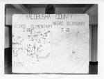 Map (Elementary and Secondary Schools in Yalobusha County) by John E. Phay and University of Mississippi. Bureau of Educational Research