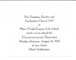 Invitation to 1952 commencement by Piney Woods School