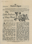 The Reader's Digest: The Little Professor Of Piney Woods by Reader's Digest Association