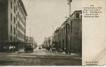Looking South on Pine Street, from G. & S. R. R., Hotel Hattiesburg on left, Hattiesburg, Miss. by D. R. Henley