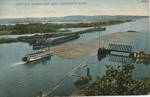 Pontoon Bridge And Raft, Mississippi River by A. C. Bosselman & Co. (New York, N.Y.)
