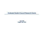 GSC Research Grants 2021 Info Session Slides