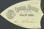 Personal Invitation to Opera House, New Orleans, 5 Feb. 1883 by French Opera House