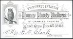 Ticket to Phunny Phorty Phellows 6th Representation, 1883 by Phunny Phorty Phellows (Organization)