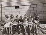 Schoolchildren eating their lunch brought from home. Rockbridge County, Virginia. United States Department of Agriculture Office of Information. by USDA