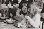 SCHOOL LUNCH, Groups Eating United States Department of Agriculture Office of Information Teenagers are shown getting a hot school lunch in Messinai, New York, December 3, 1971. The lunches are provided for 25¢ by the U.S. Department of Agriculture, the state, and the school's own funds. (Food & Nutrition Magazine, May 1972) by USDA