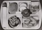 SCHOOL LUNCH, Sample Meals United States Department of Agriculture Office of Information This is a "Type A" school lunch, photographed May 1, 1966. The National School Lunch Program is administered by the Consumer and Marketing Program, U.S. Department of Agriculture. by USDA