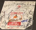 Photo. Signed bag of Sonny Boy white corn meal by Sonny Boy Williamson II