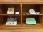 Lunch trays, recipe book, and vitrified china by Institute for Child Nutrition. Child Nutrition Archives