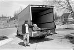 Man with Moving Truck by Mary Battle