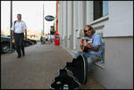 Playing Music on the Square [Courthouse Square] by Nelson Griffin