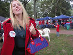 Woman with Ole Miss Handbag, The Grove [University of Mississippi] by Ben Guest