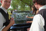 Decorating the Get-Away Car, Brad & Laura's Wedding by Mary Amelia Taylor
