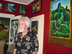 Bill Warren with Kudzu Painting by Nell Knox