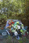 Flowers on Grave by Caroline Croom