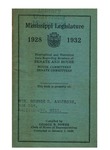 Hand book : biographical data of members of Senate and House, personnel of standing committees [1928] by Mississippi. Legislature