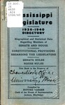 Hand book : biographical data of members of Senate and House, personnel of standing committees [1936: extra session] by Mississippi. Legislature