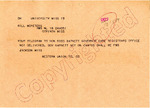 Western Union Telegram Company to Bill McPeters, 19 September 1962 by Western Union Telegraph Company