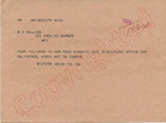 Western Union Telegram Company to M. E. Wallace, 20 September 1962 by Western Union Telegraph Company