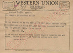 In house directions on telegram of Mrs. Russell Stewart to Governor Ross Barnett, 17 September 1962 by Western Union Telegraph Company
