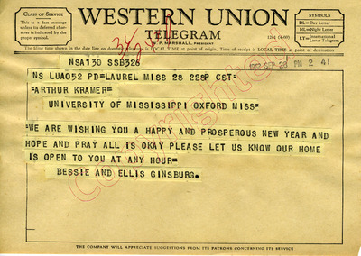 US 1915 TWO WESTERN UNION TELEGRAMS FRANKED 2c WASH PERFINS WU FLORIDA &  OHIO
