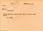 Gin and Bill to Berryhill, 29 September 1962 by Author Unknown