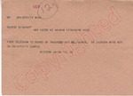 Western Union Telegram Company to George Bischoff, 17 September 1962