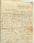 Letter, Jacob Thompson to William Thompson by Jacob Thompson